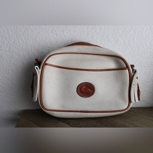 DOONEY & BOURKE Vintage Kilty Bag Taupe British Tan Leather Crossbody Wallet